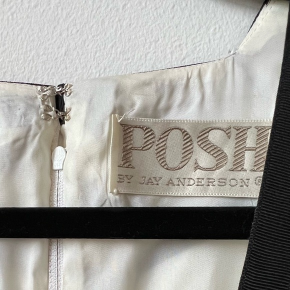 VINTAGE/POSH by Jay Anderson size 6 square neck dress with slightly puff sleeve - Picture 6 of 10